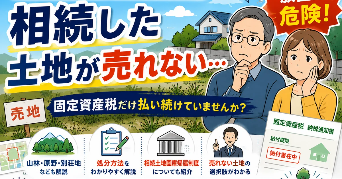 相続した売れない土地はどうする？放置リスクと処分方法をわかりやすく解説