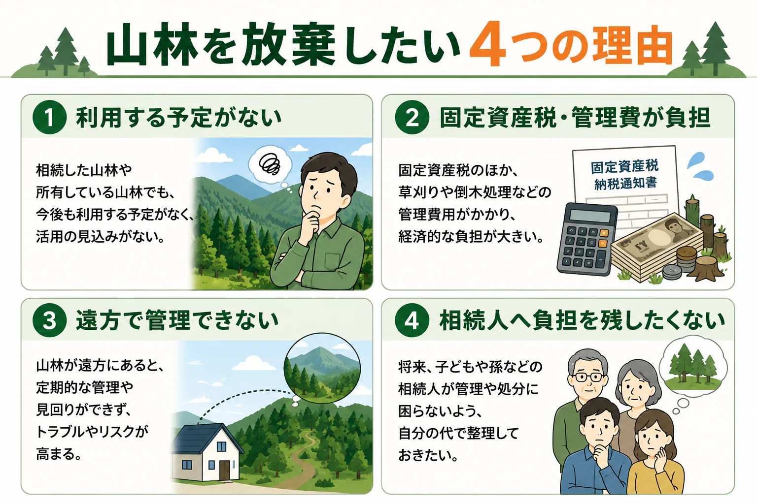 山林を放棄したい方へ|手放す方法や注意点をわかりやすく解説