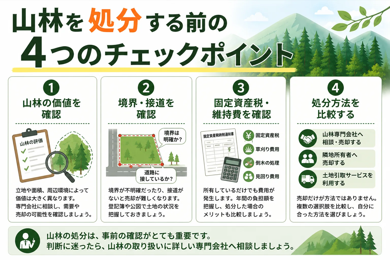 山林を処分したほうがいいケースとは?後悔しない判断基準を解説