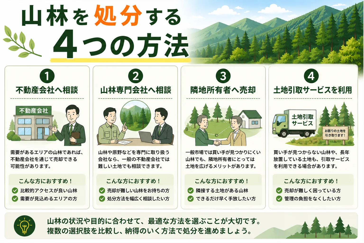 山林を処分したほうがいいケースとは?後悔しない判断基準を解説