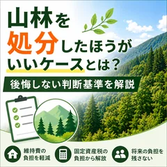 山林を処分したほうがいいケースとは？後悔しない判断基準を解説