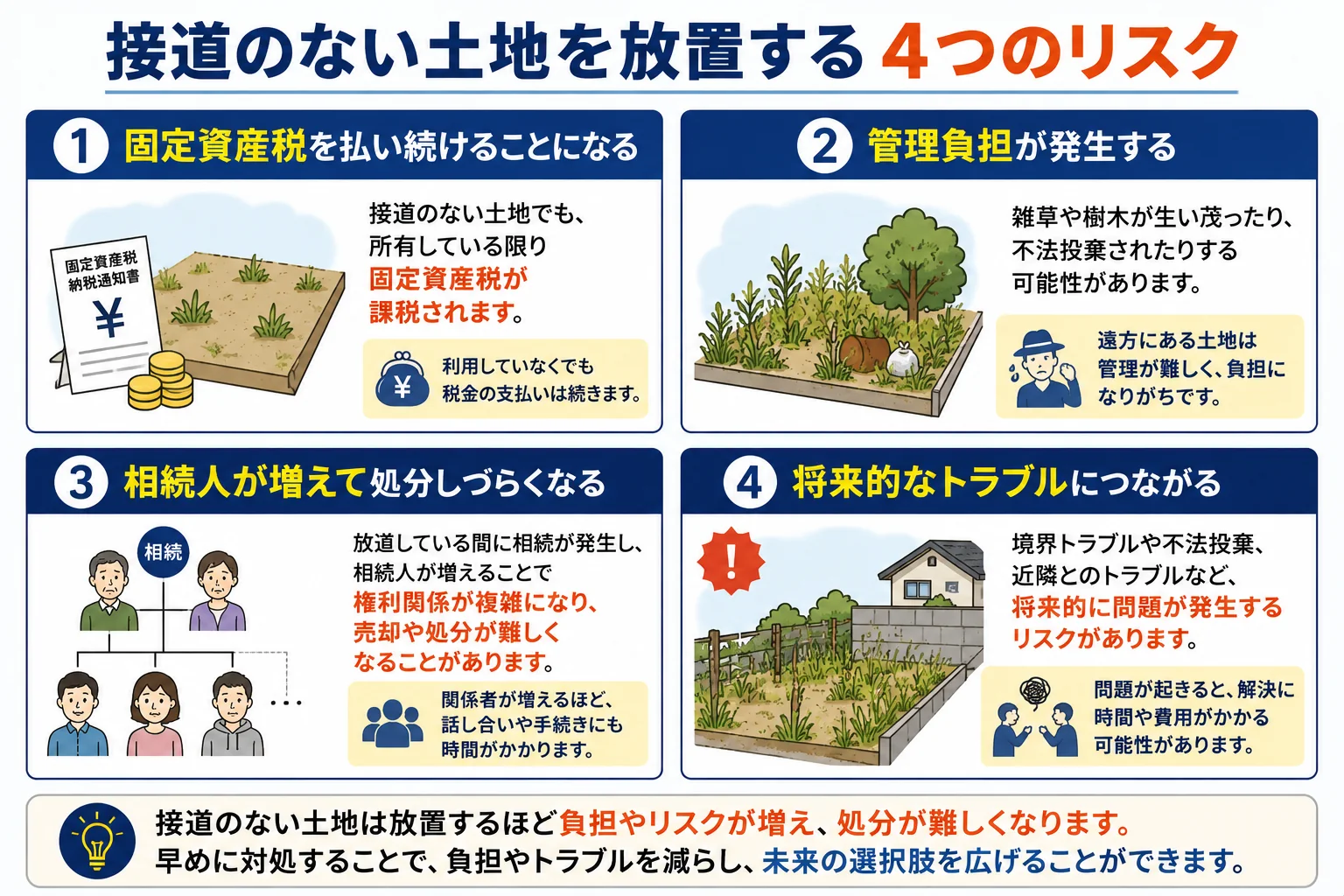 接道のない土地は売れる?処分方法をわかりやすく解説