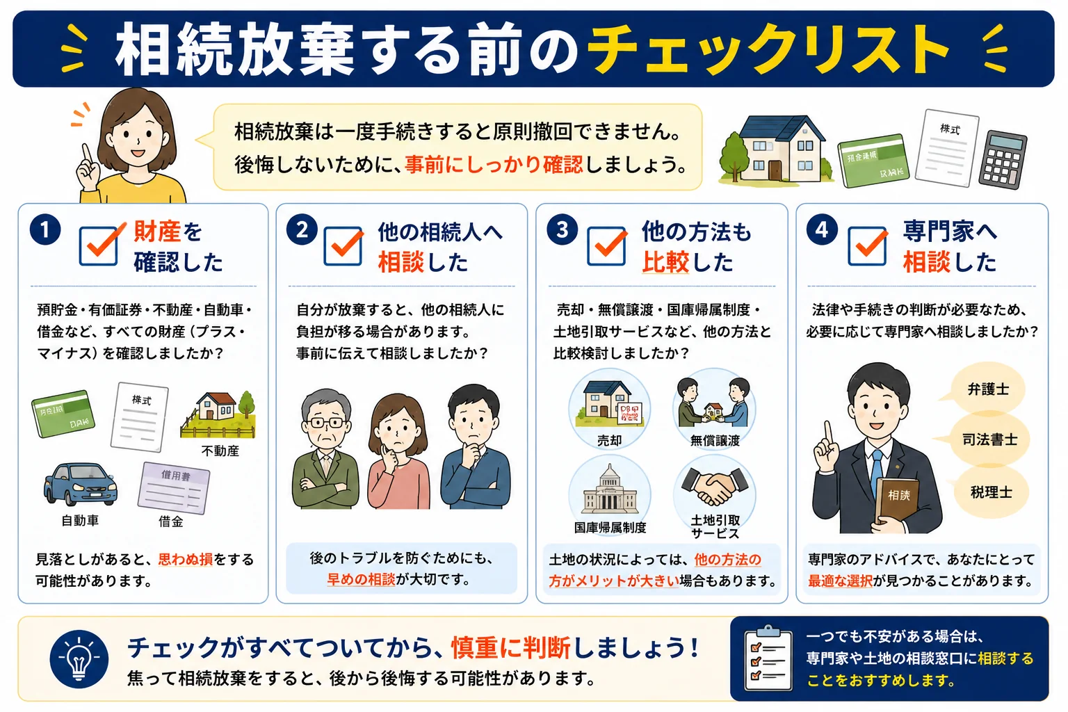 相続放棄すると土地はどうなる?いらない土地を相続したくない場合の対処法