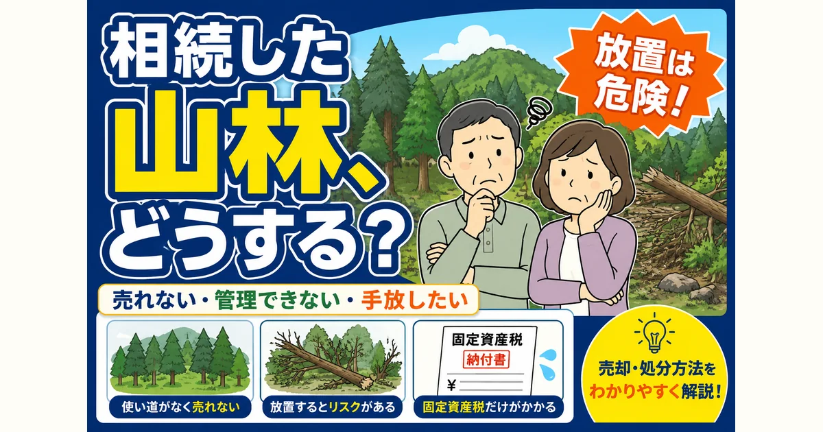 相続した山林はどうする?売却・処分方法をわかりやすく解説